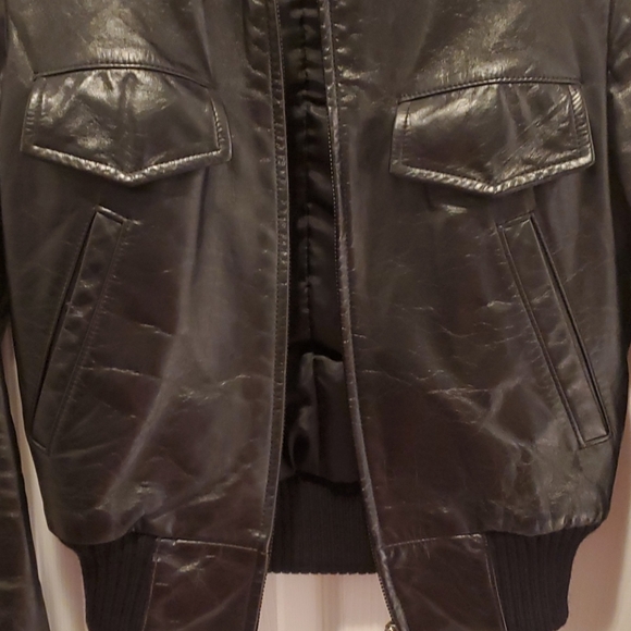 Leather bomber jacket size extra small - Picture 5 of 6